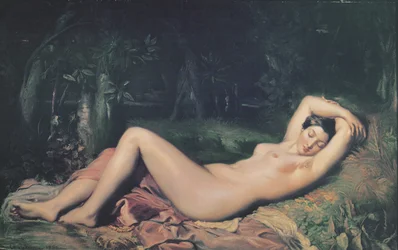 Una ninfa dormiente, 1850